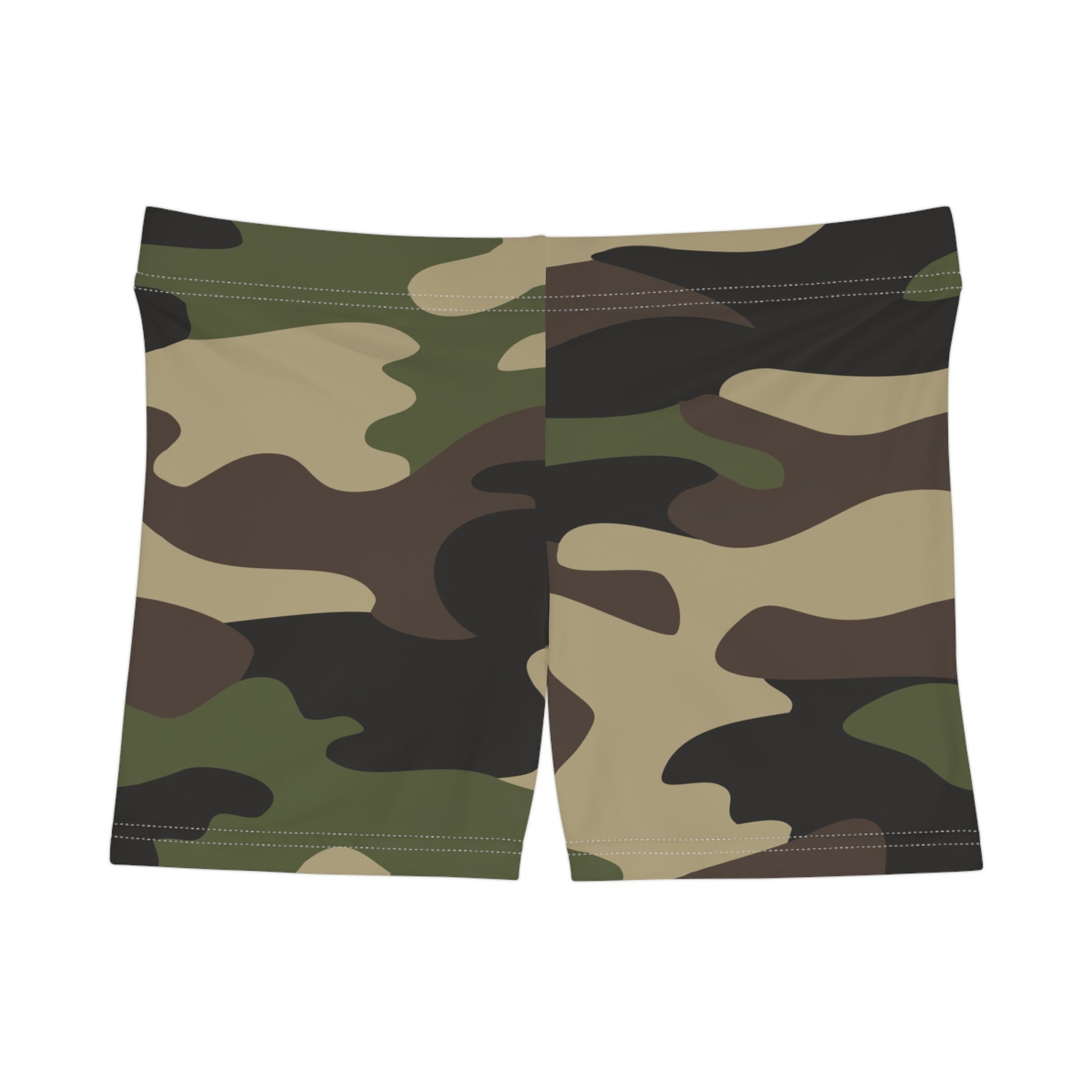 Women's Camo Shorts | Tight Fit | Classic Green Camouflage