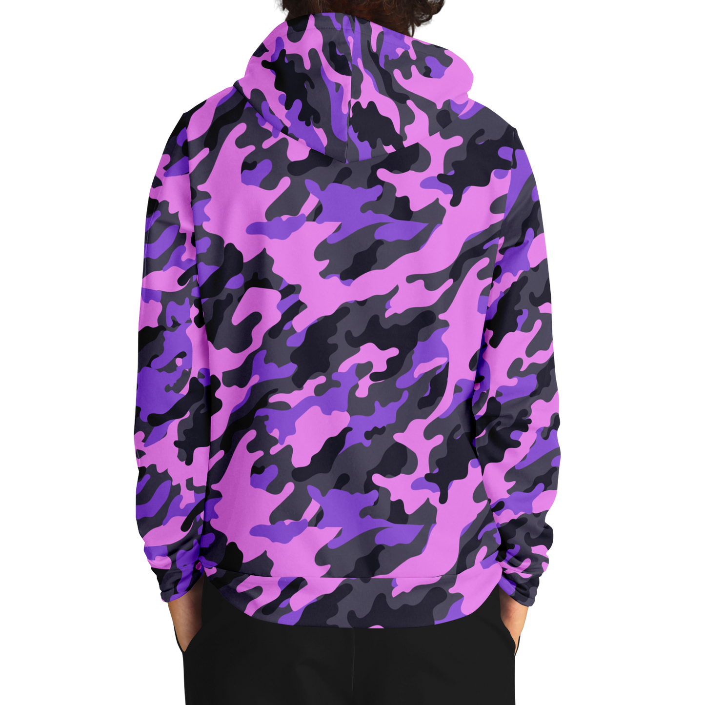 Pink Camo Hoodie | Black & Indigo Mixed Camouflage