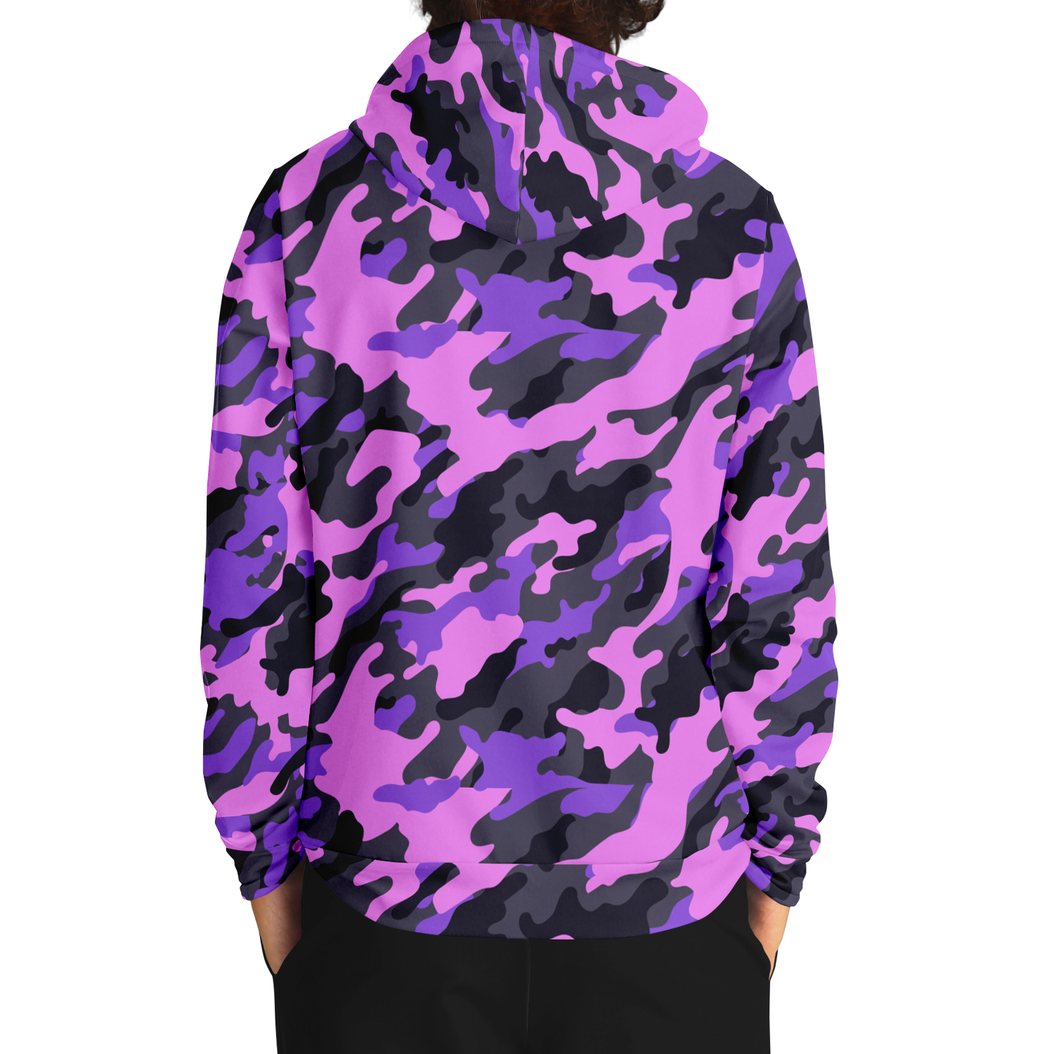 Pink Camo Hoodie | Black & Indigo Mixed Camouflage