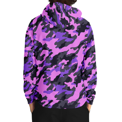 Pink Camo Hoodie | Black & Indigo Mixed Camouflage