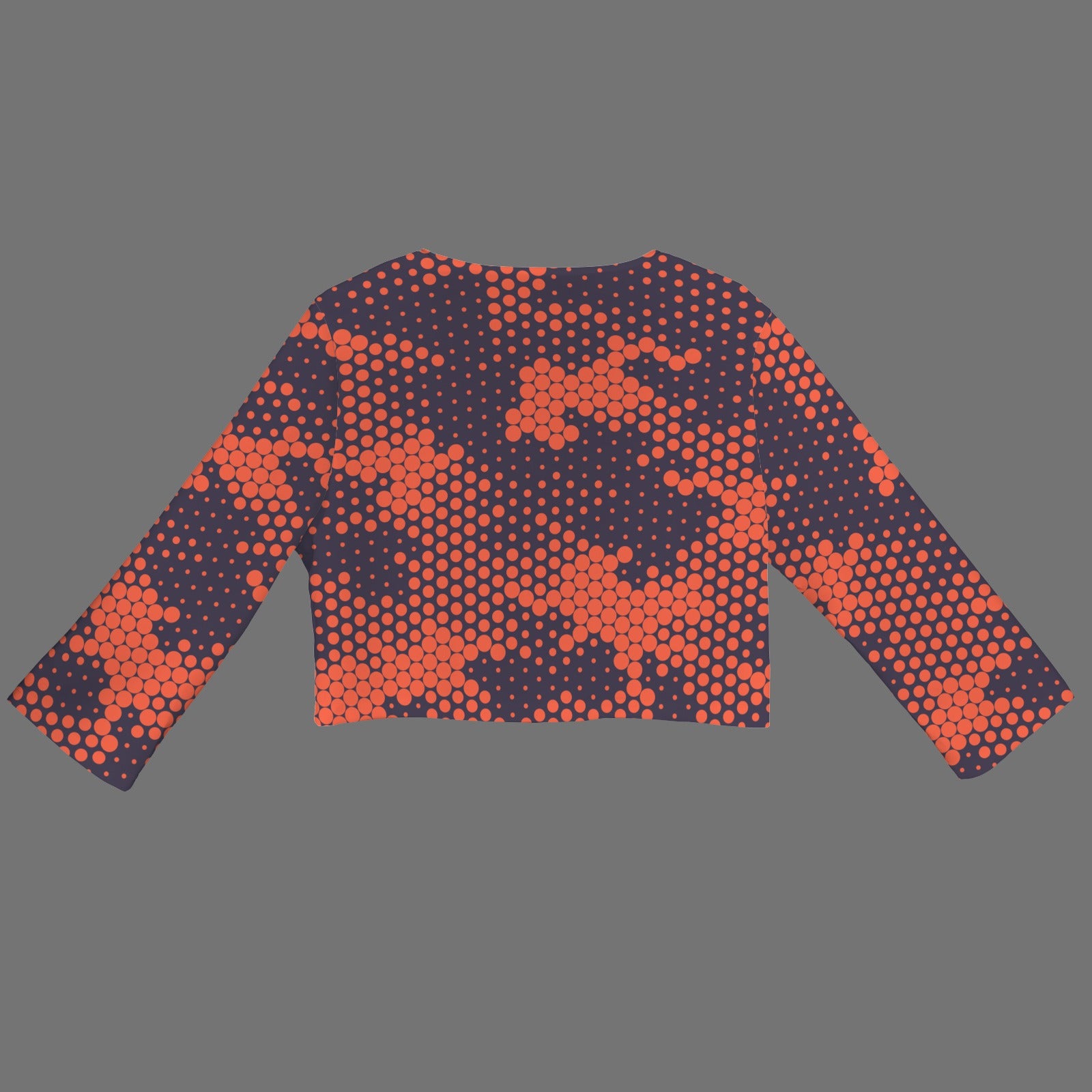 Camo Blazer | Cropped Open Front | Orange and Blue Digital Camouflage