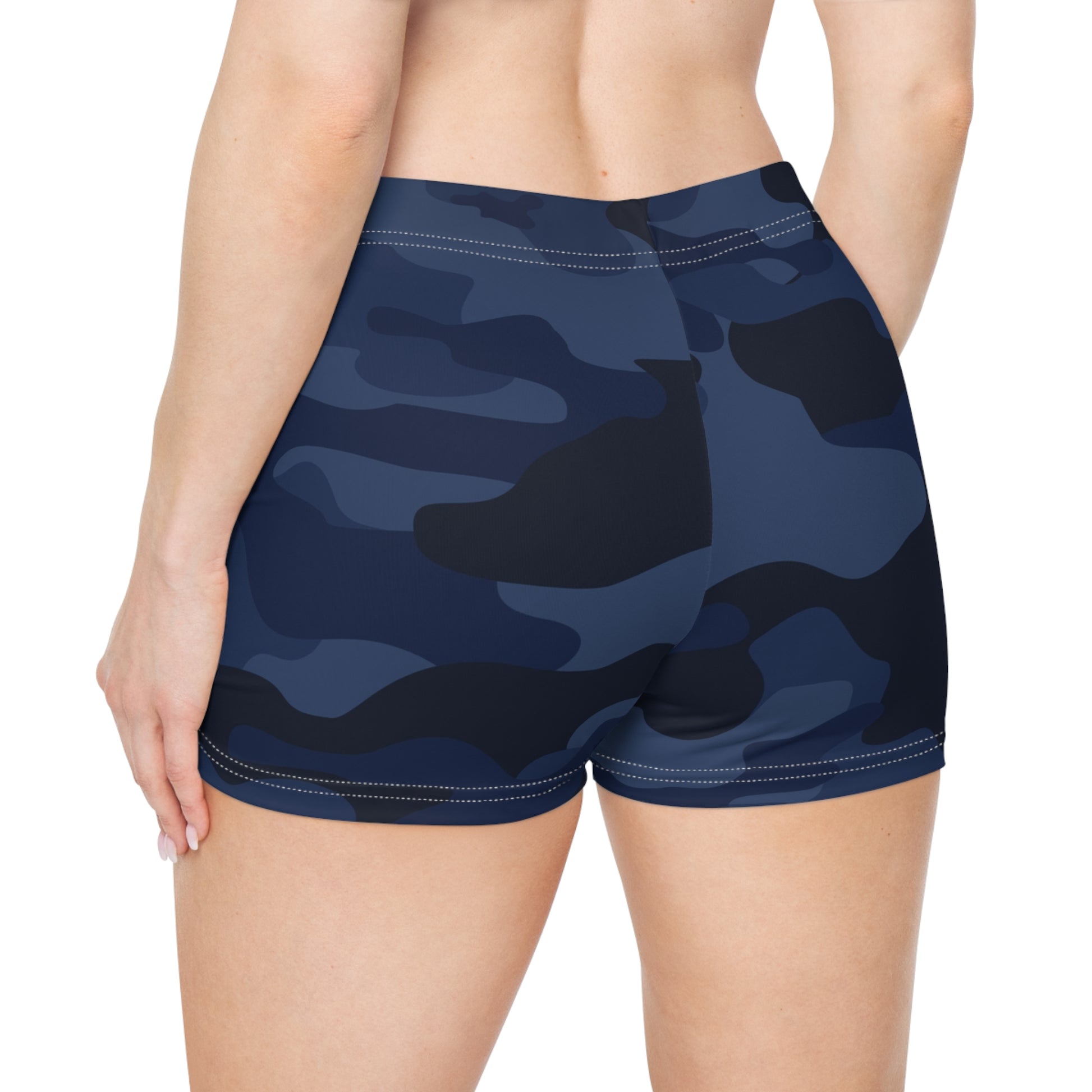 Women's Camo Shorts | Tight Fit | Deep Blue Camouflage