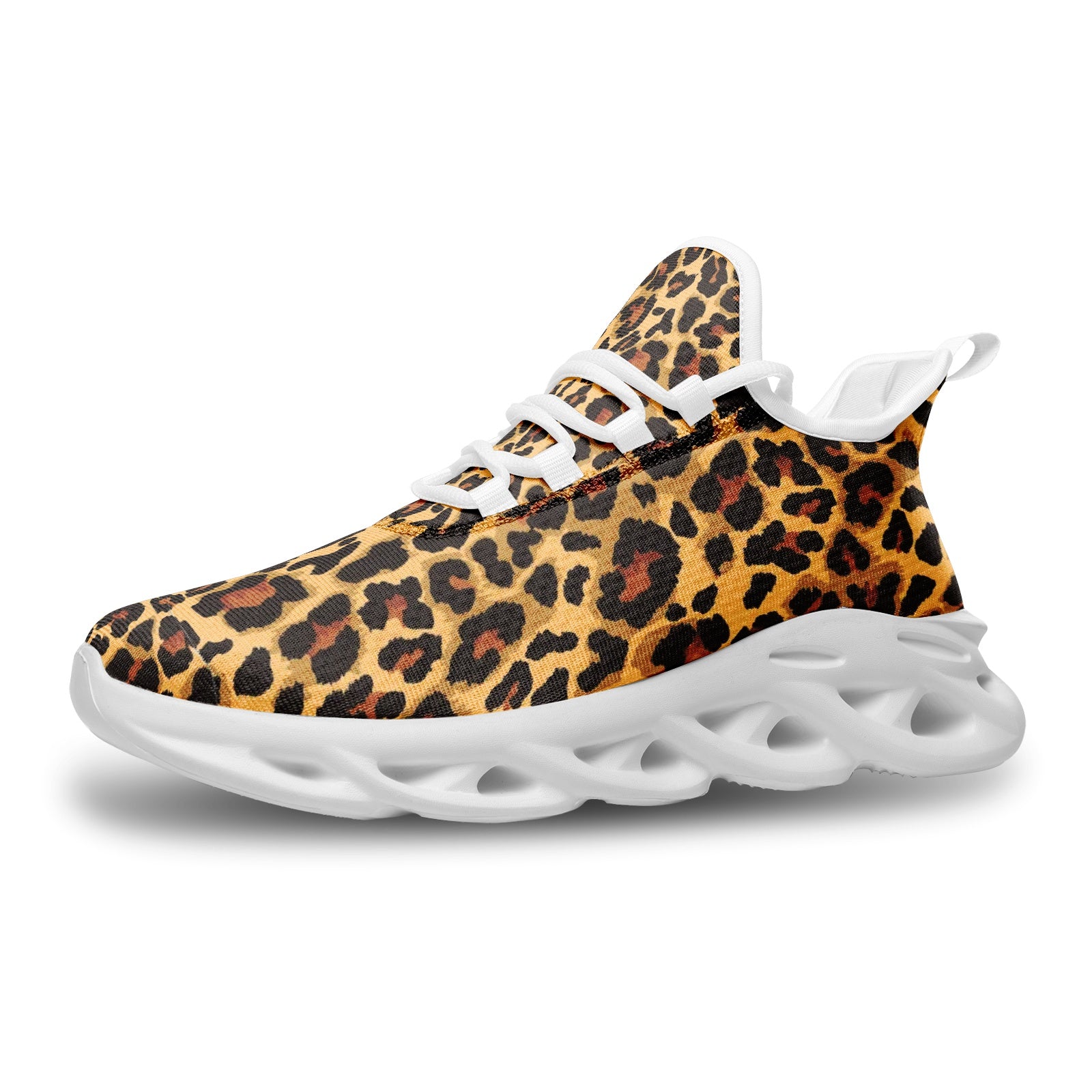 Leopard Sneakers | Bounce Mesh Knit | Brown Unisex