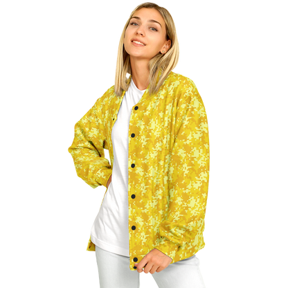 Baseball Jacket in Yellow Pixel Camouflage