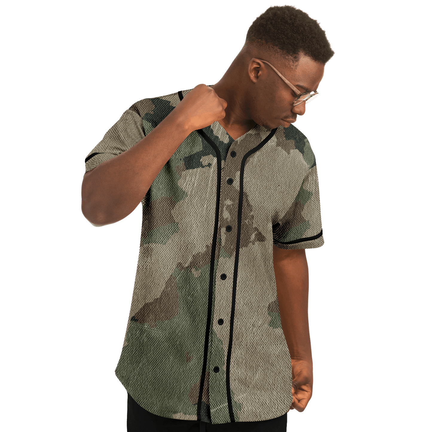 Camo Baseball Jersey | Dirty Old Brown Camouflage