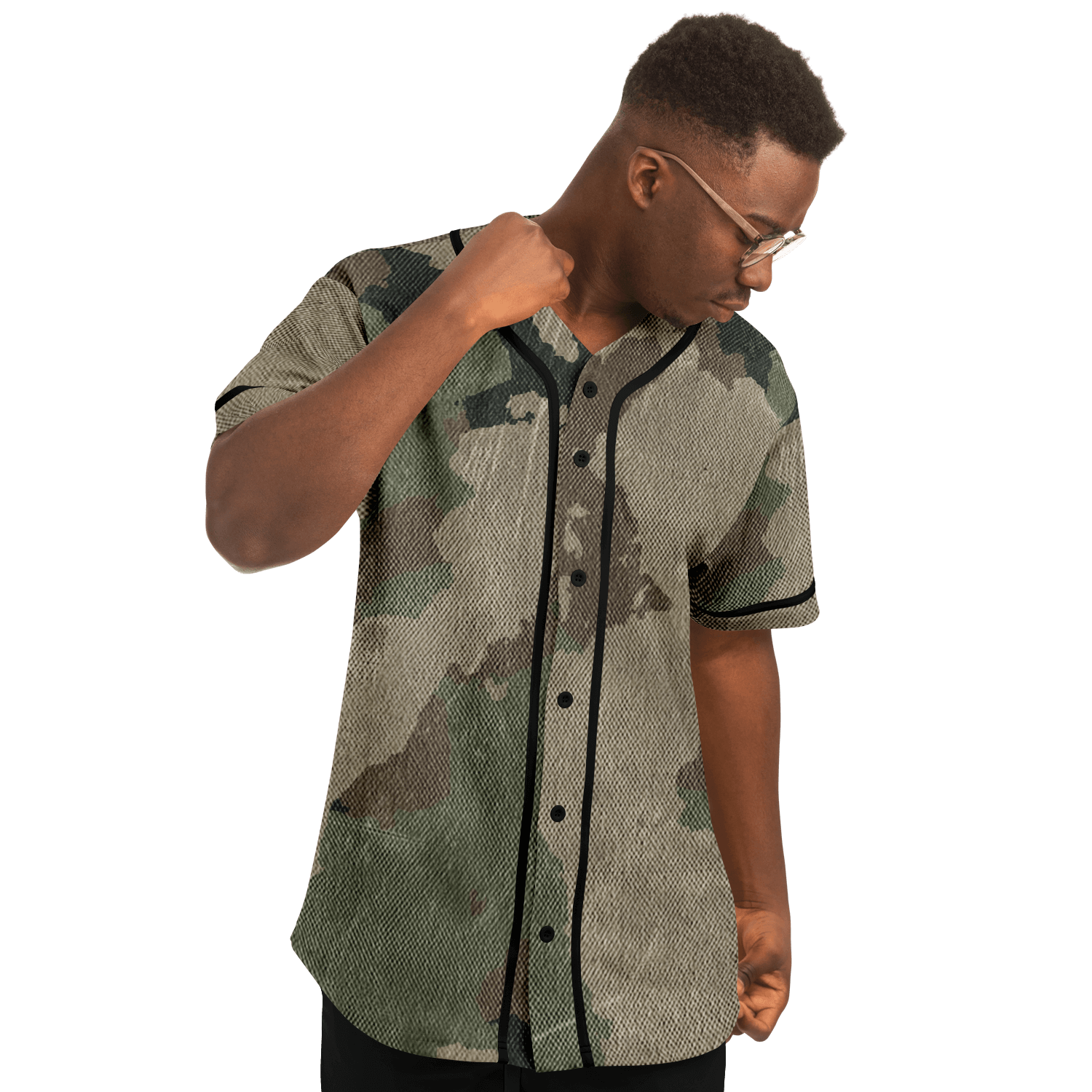 Camo Baseball Jersey | Dirty Old Brown Camouflage