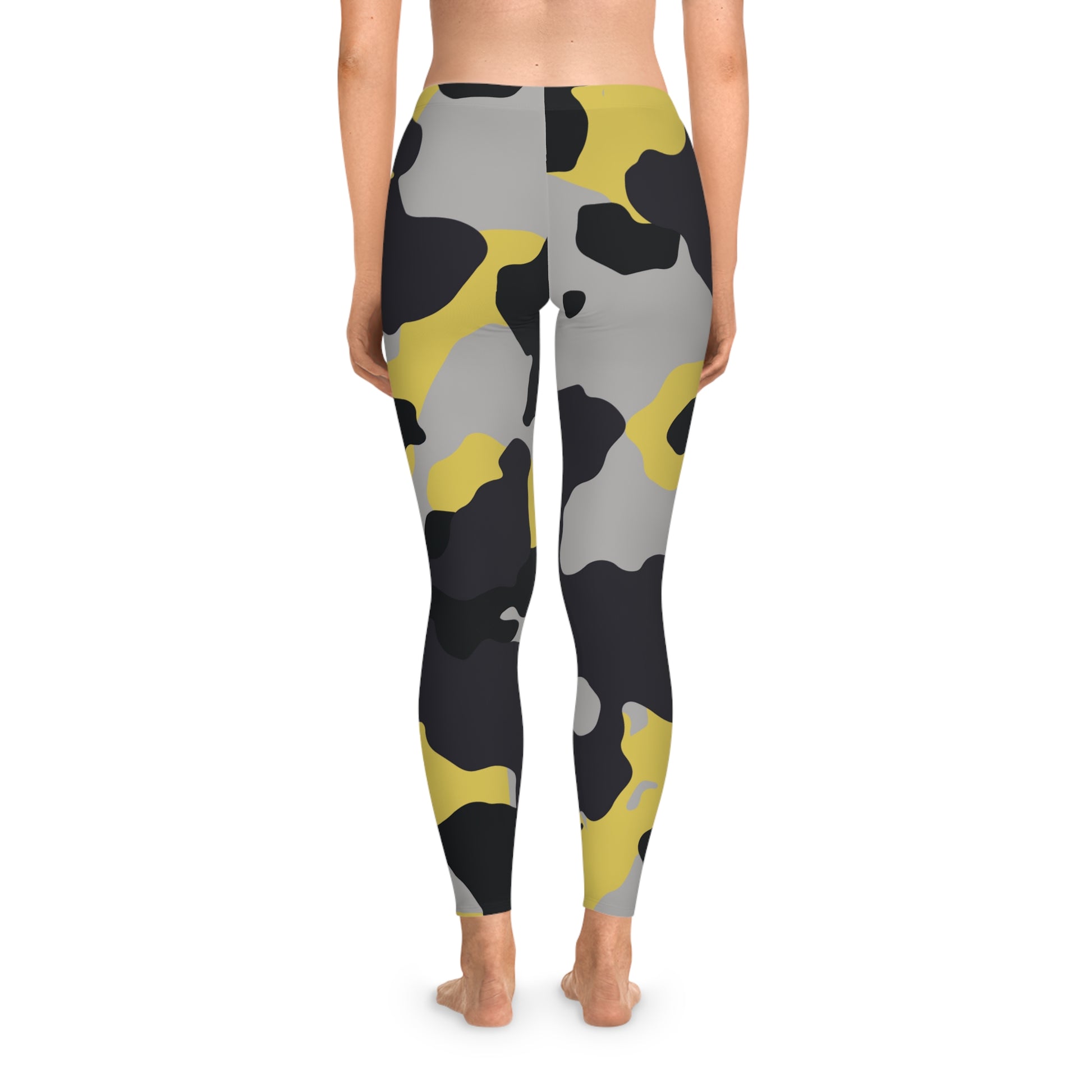 Camo Leggings For Women | Yellow, Black, and Silver