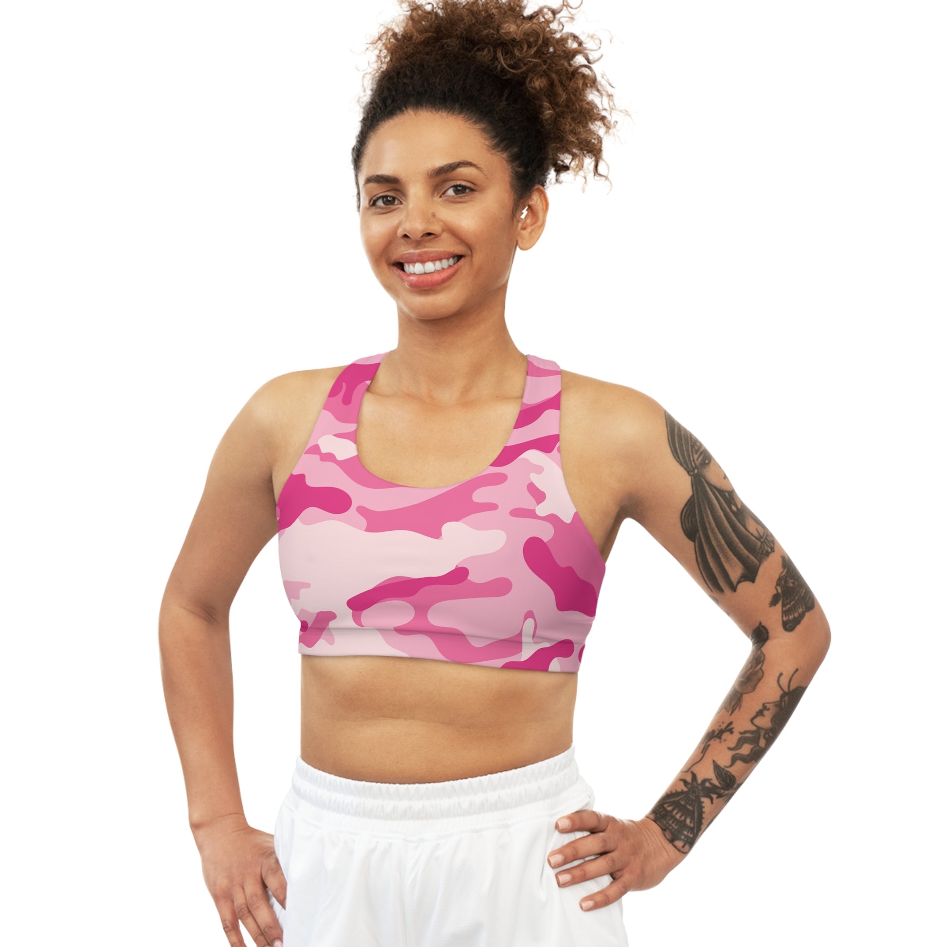 Camo Bra | Lavender Pink Sports Camouflage