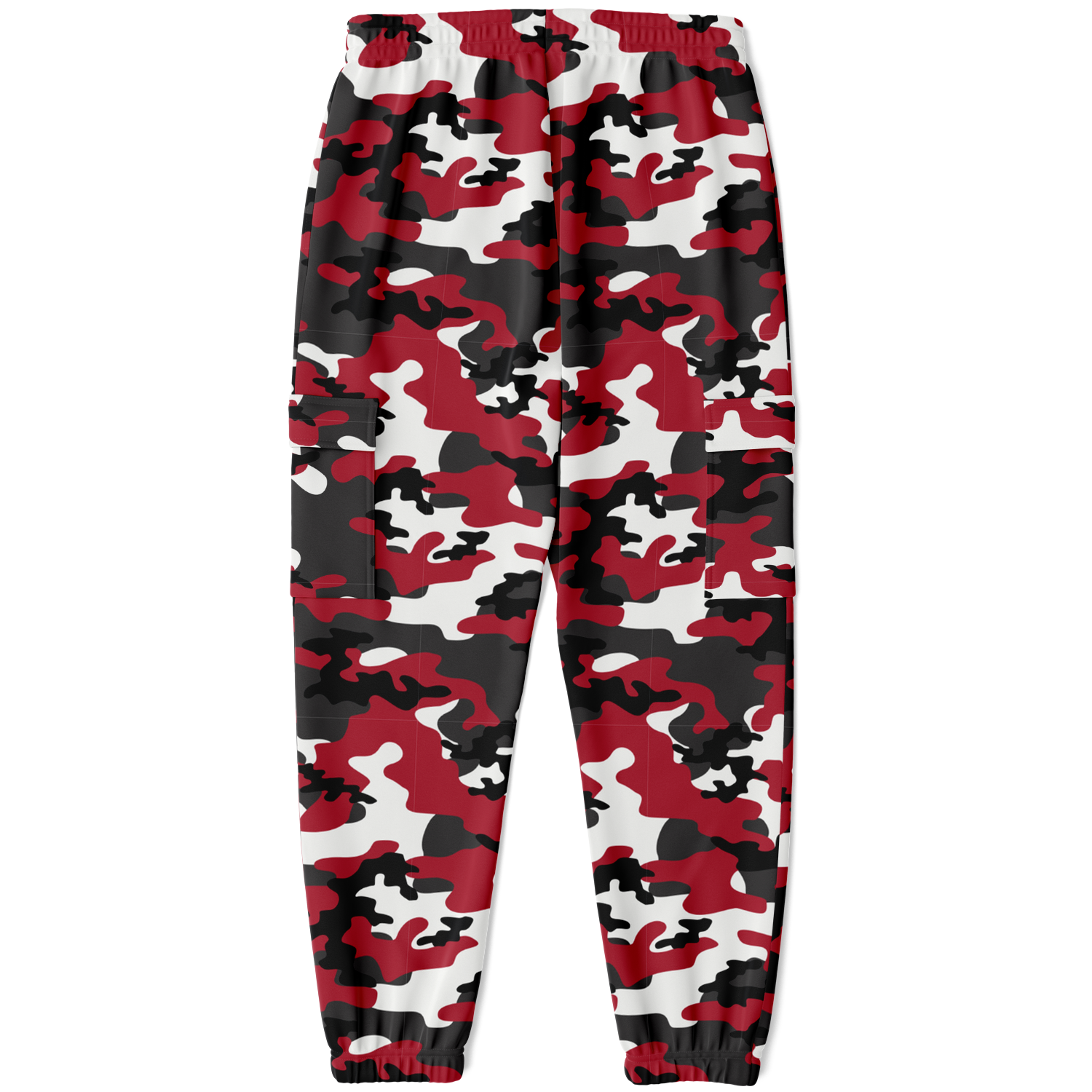 Red Camo Cargo Pants | MIxed Jungle Green, Black, & White