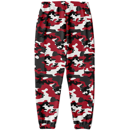 Red Camo Cargo Pants | MIxed Jungle Green, Black, & White