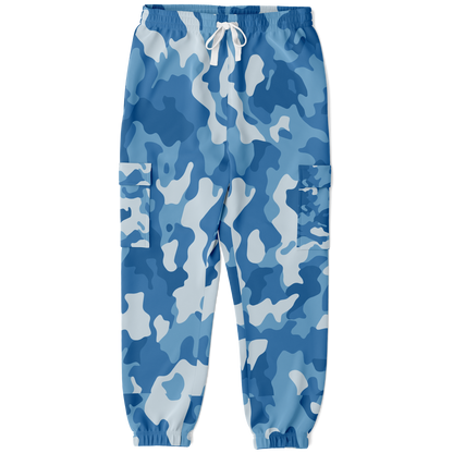 Military Blue Camo Cargo Sweatpants | Unisex