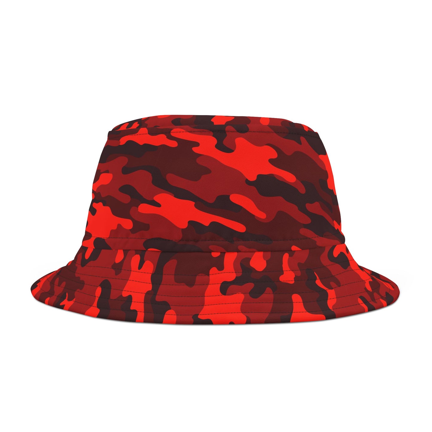 Camo Bucket Hat | Scarlet Red & Black Camouflage