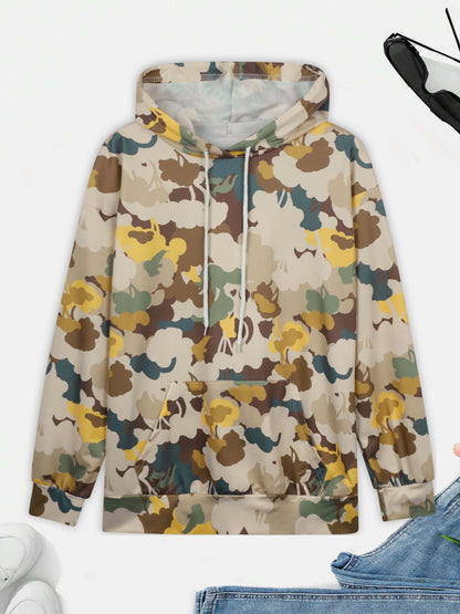 Camo Hoodie with Pockets | Long Sleeve, Drawstring Pullover for Women