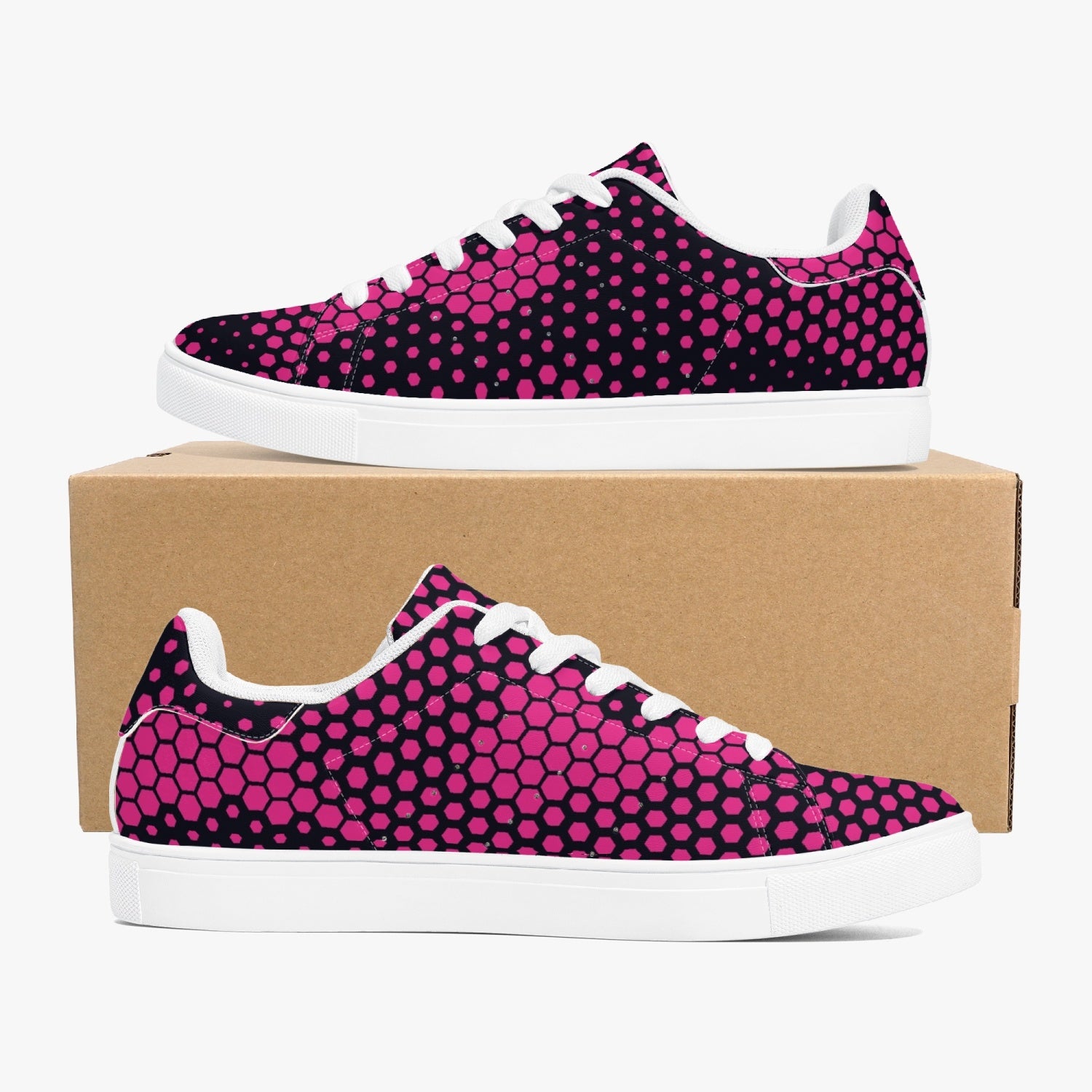 Camo Sneakers | Classic Low-Top Leather | Digital Pink