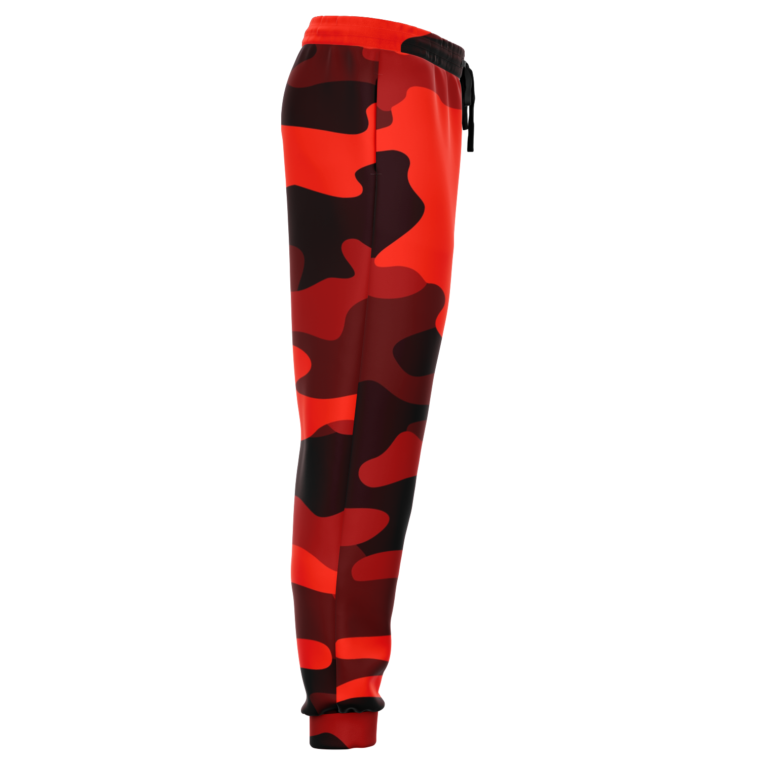 Camo Sweatpants | Unisex | Scarlet Red & Black