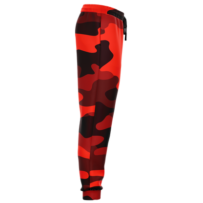 Camo Sweatpants | Unisex | Scarlet Red & Black