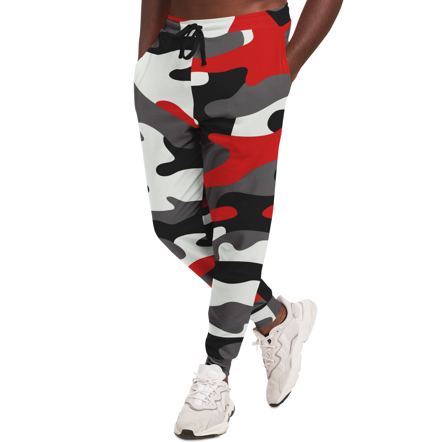 Camo Joggers | Unisex | Red, Black & White