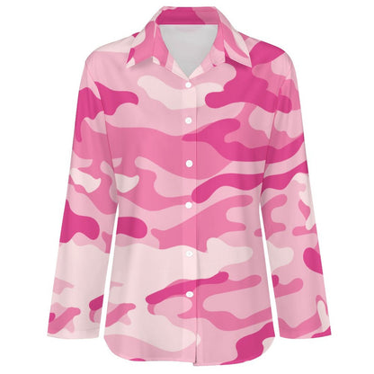 Women's Button-Up Camo Shirt | Lavender Pink