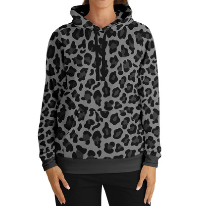 Leopard Hoodie | Black and Gray Pattern | Unisex