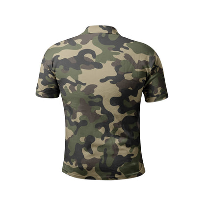 Men's Camo Golf Shirt | Classic Military Brown Camouflage