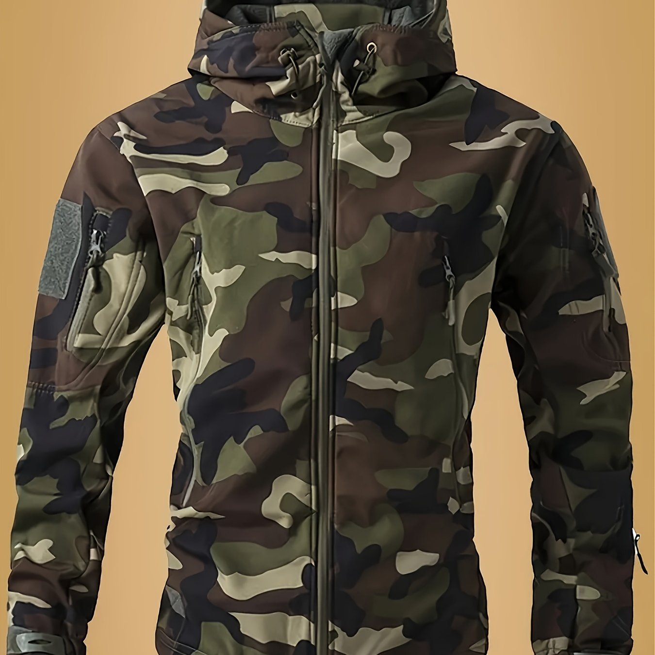 Men's Camo Softshell Jacket | Waterproof Hooded Outdoor Gear