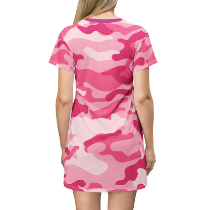 Camo T-Shirt Dress | Lavender Pink Camouflage