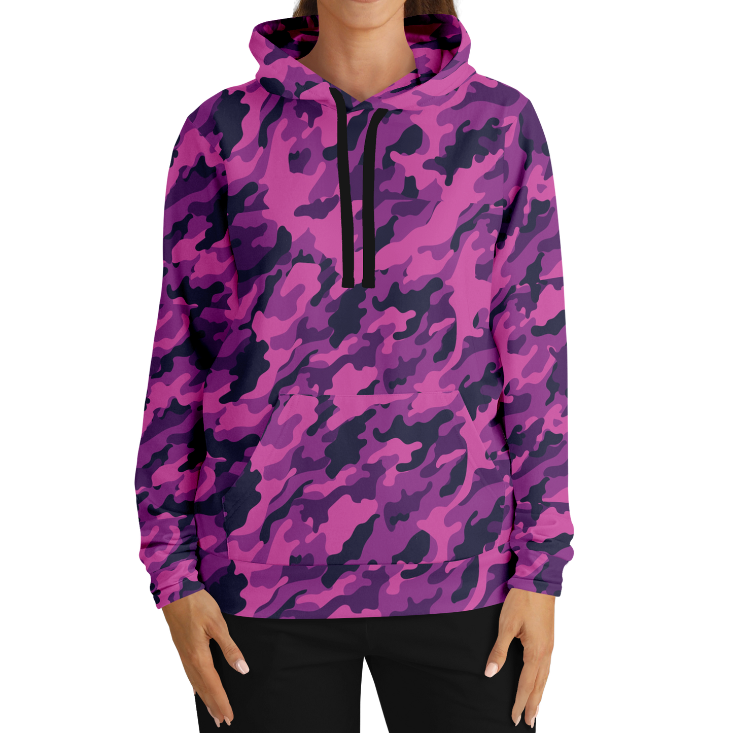 Pink Camo Hoodie | Blue & Magenta Mixed Camouflage