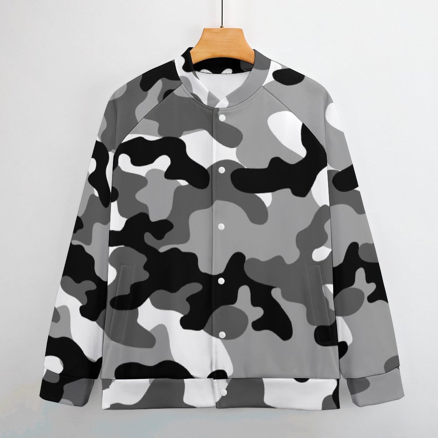 Men's Camo Jacket | Black, White & Gray Camouflage