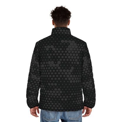 Black Camo Puffer Jacket For Men | Stylish Hive Camouflage