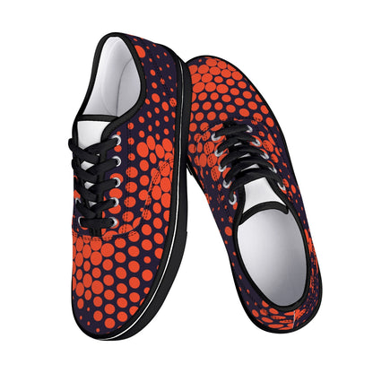 Camo Skate Shoes | Orange & Blue Digital Camouflage