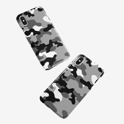 Camo Phone Case | iPhone | Black, White and Gray Camouflage