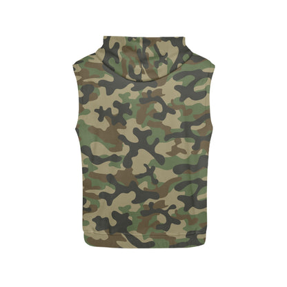 Sleeveless Camo Hoodie For Women | Military Brown Camouflage