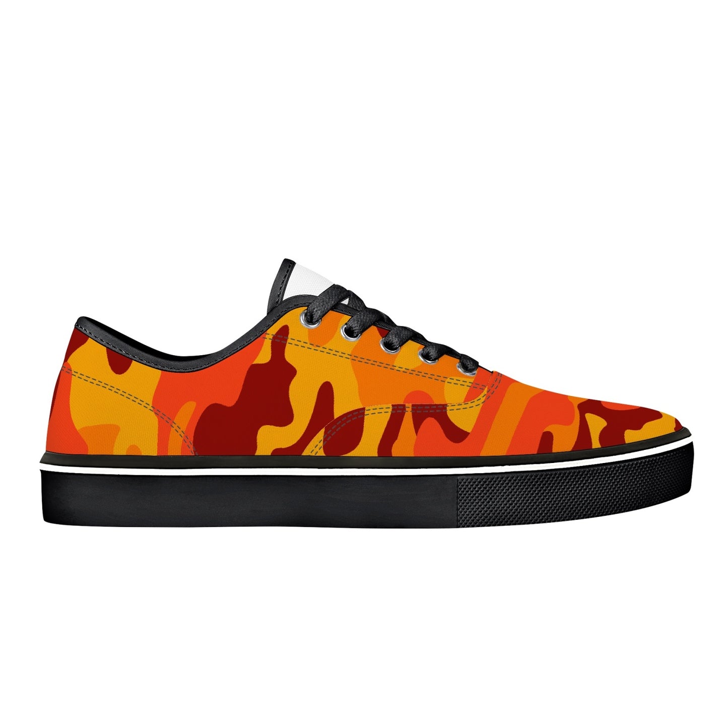 Camo Skate Shoes | Orange & Red Camouflage