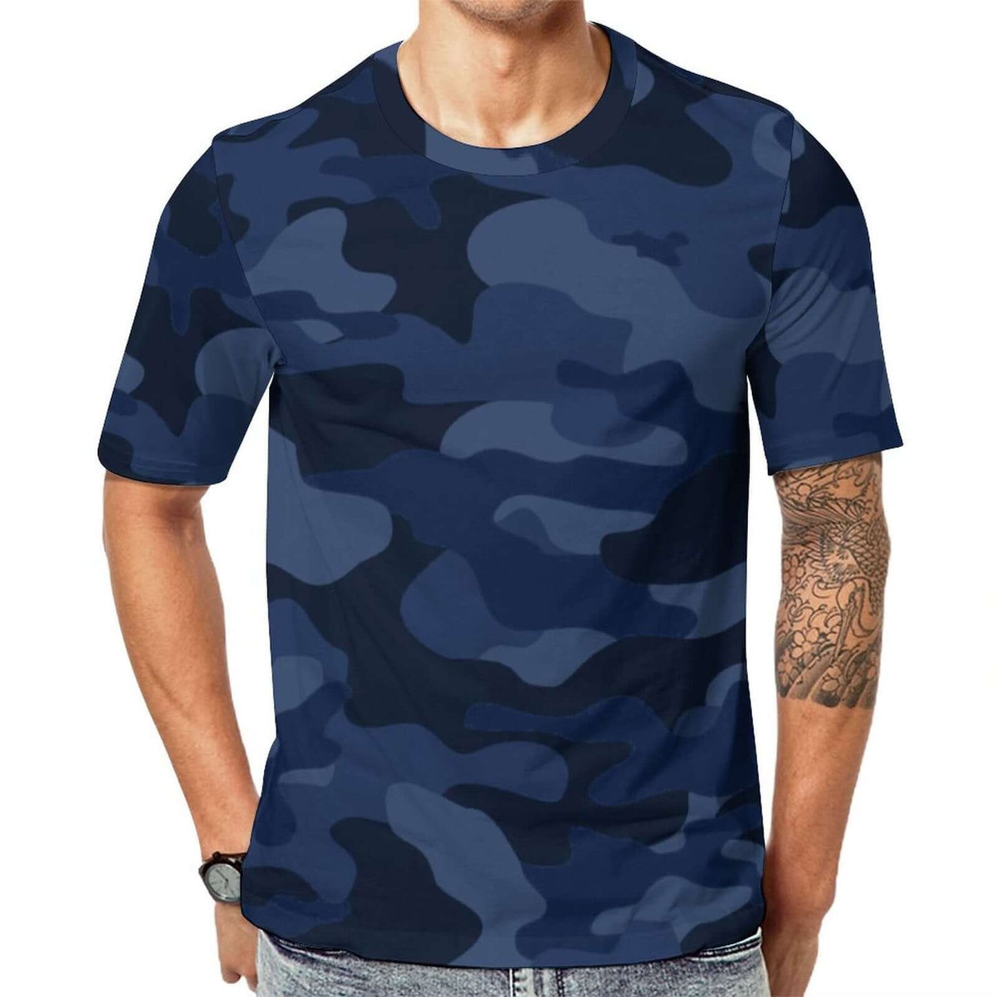 Camo Shirt | Deep Blue Camouflage T