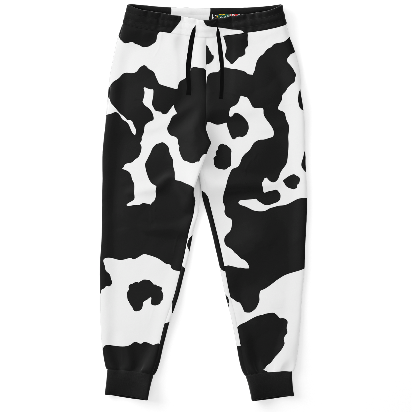 Camo Sweatpants | Unisex | Black & White Cow Camouflage