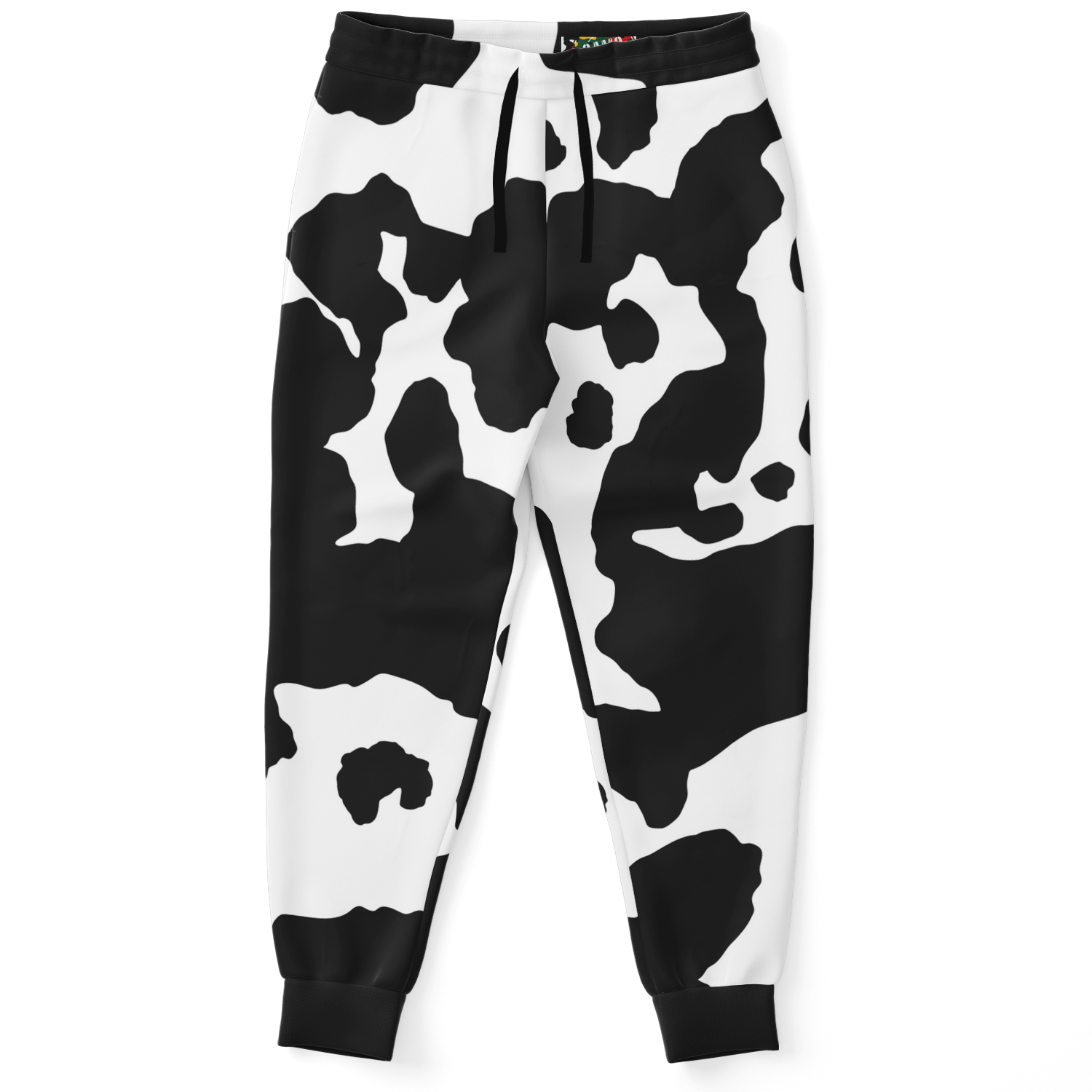 Camo Sweatpants | Unisex | Black & White Cow Camouflage