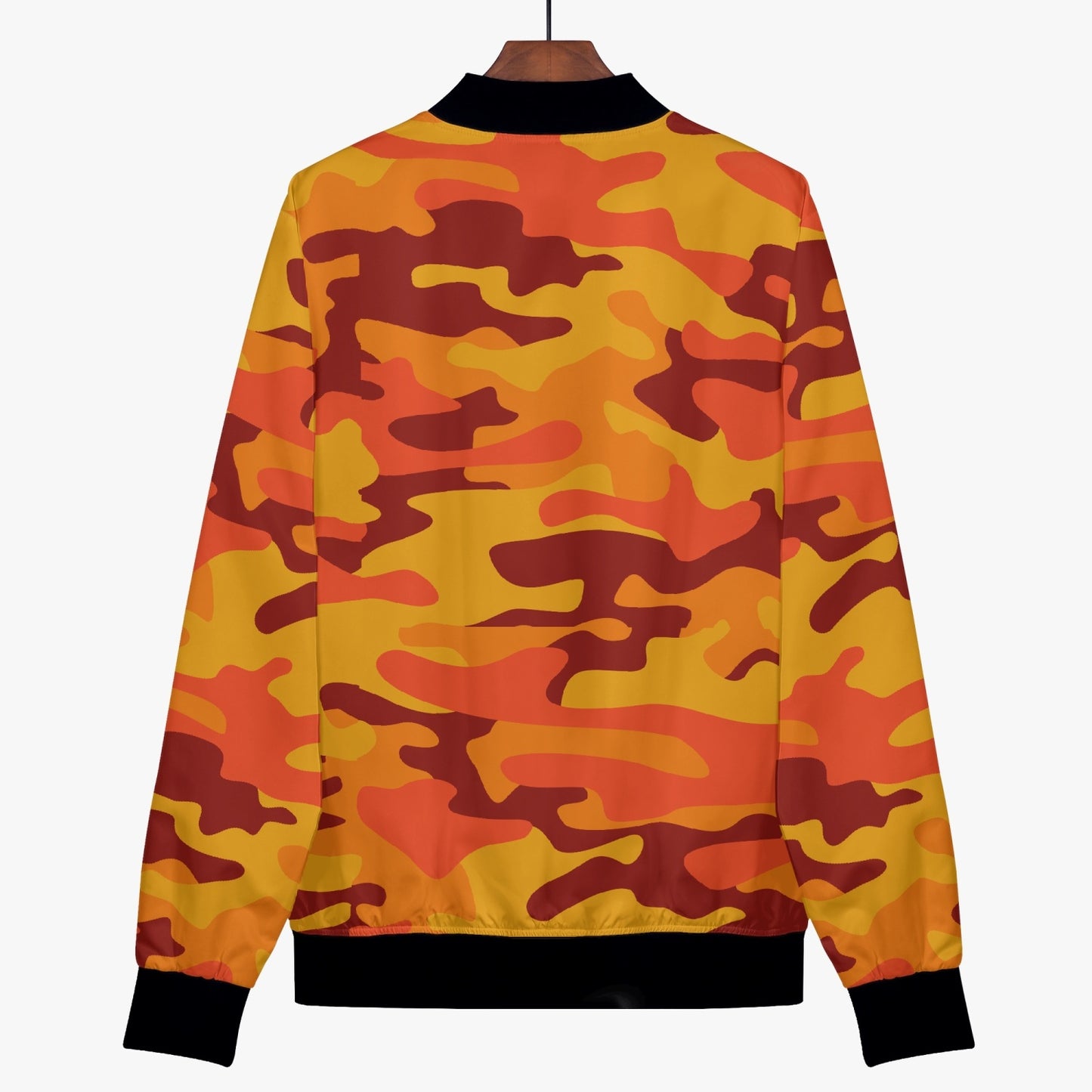 Women's Camo Bomber Jacket | Orange and Red Camouflage