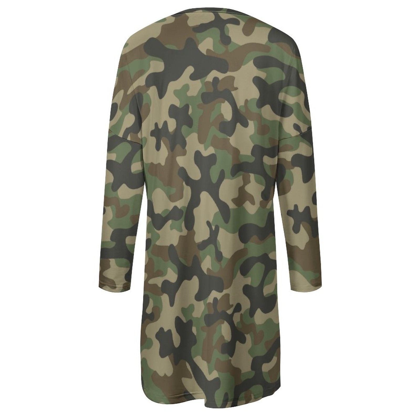 Camo Shirt | Loose Fit Long Sleeves | Military Brown