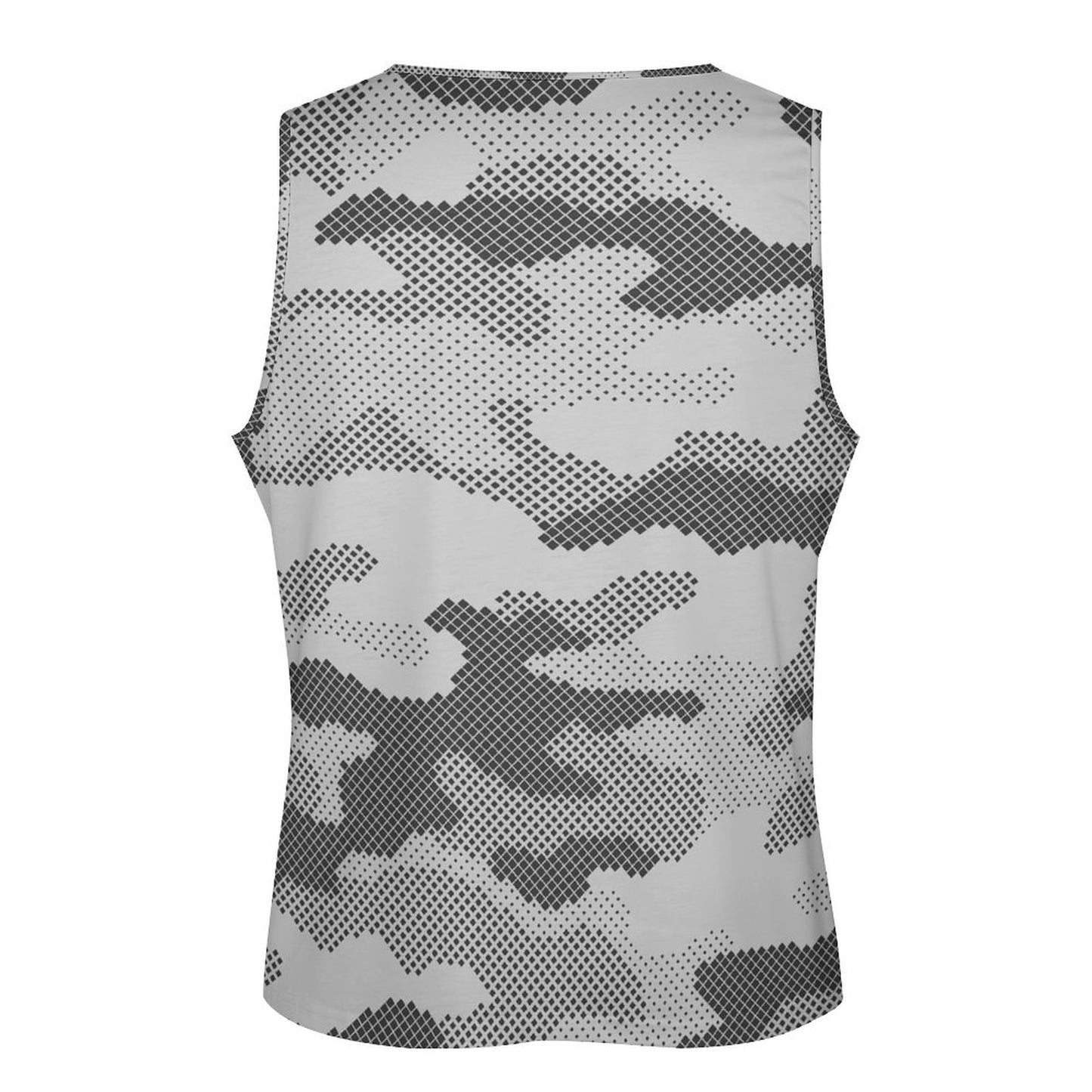 Camo Tank Top | Black & White Digital Dotted