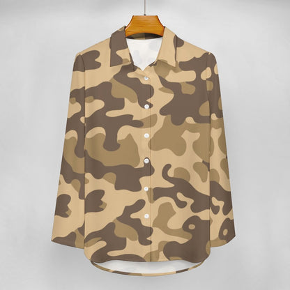 Women's Button-Up Camo Shirt | Khaki Camouflage