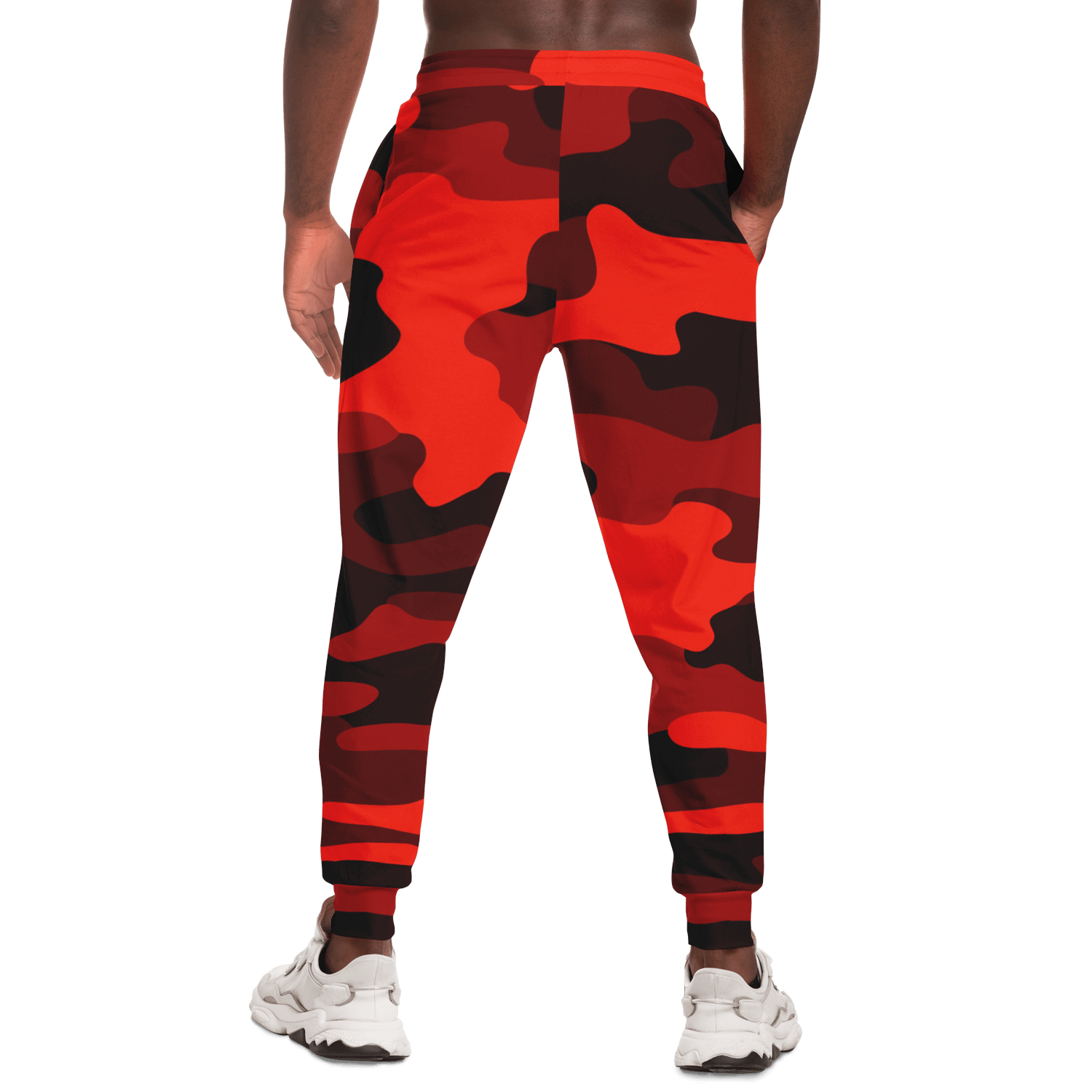 Camo Joggers | Unisex | Scarlet Red & Black