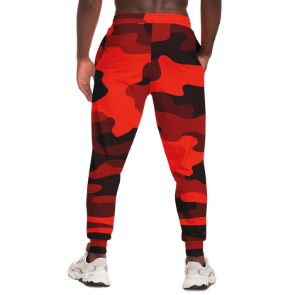 Camo Joggers | Unisex | Scarlet Red & Black