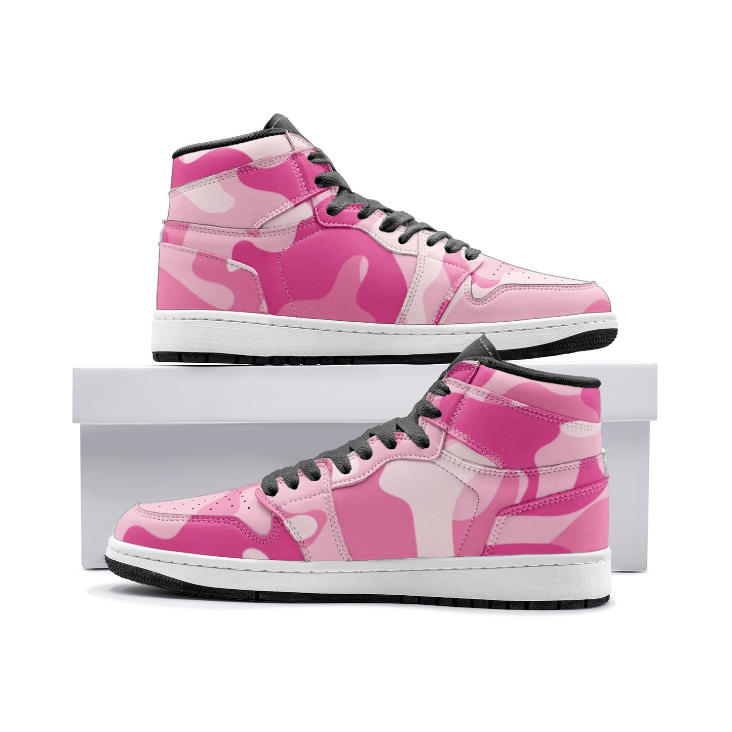 Camo Sneakers | High-Top | Lavender Pink Camouflage