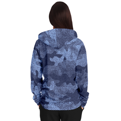 Zip-Up Hoodie | Denim Blue Camouflage