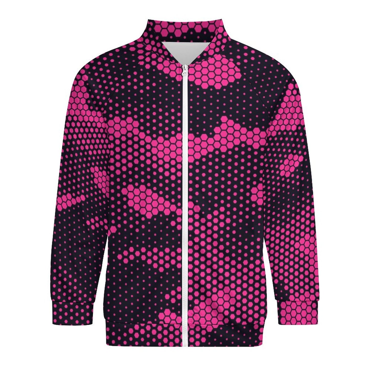 Camo Shirt | Raglan Zip-up | Digital Pink Camouflage