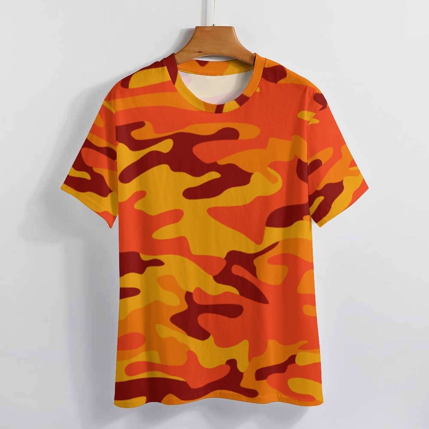 Camo Shirt | Orange & Red Camouflage T