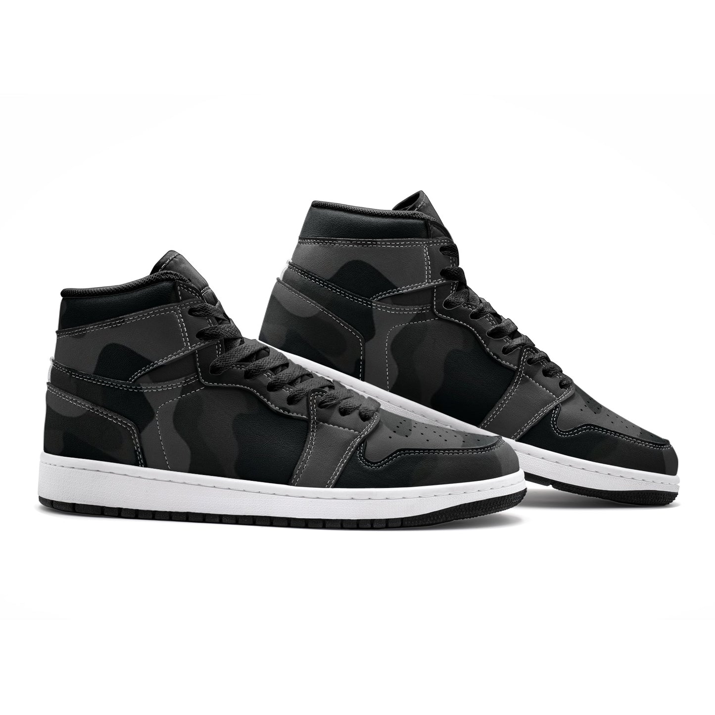 Camo Sneakers | High-Top | Black Camouflage