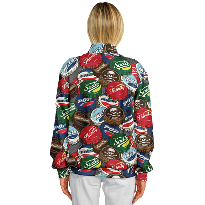 Baseball Jacket | Pop Art Bottle Caps | Heavyweight Coat