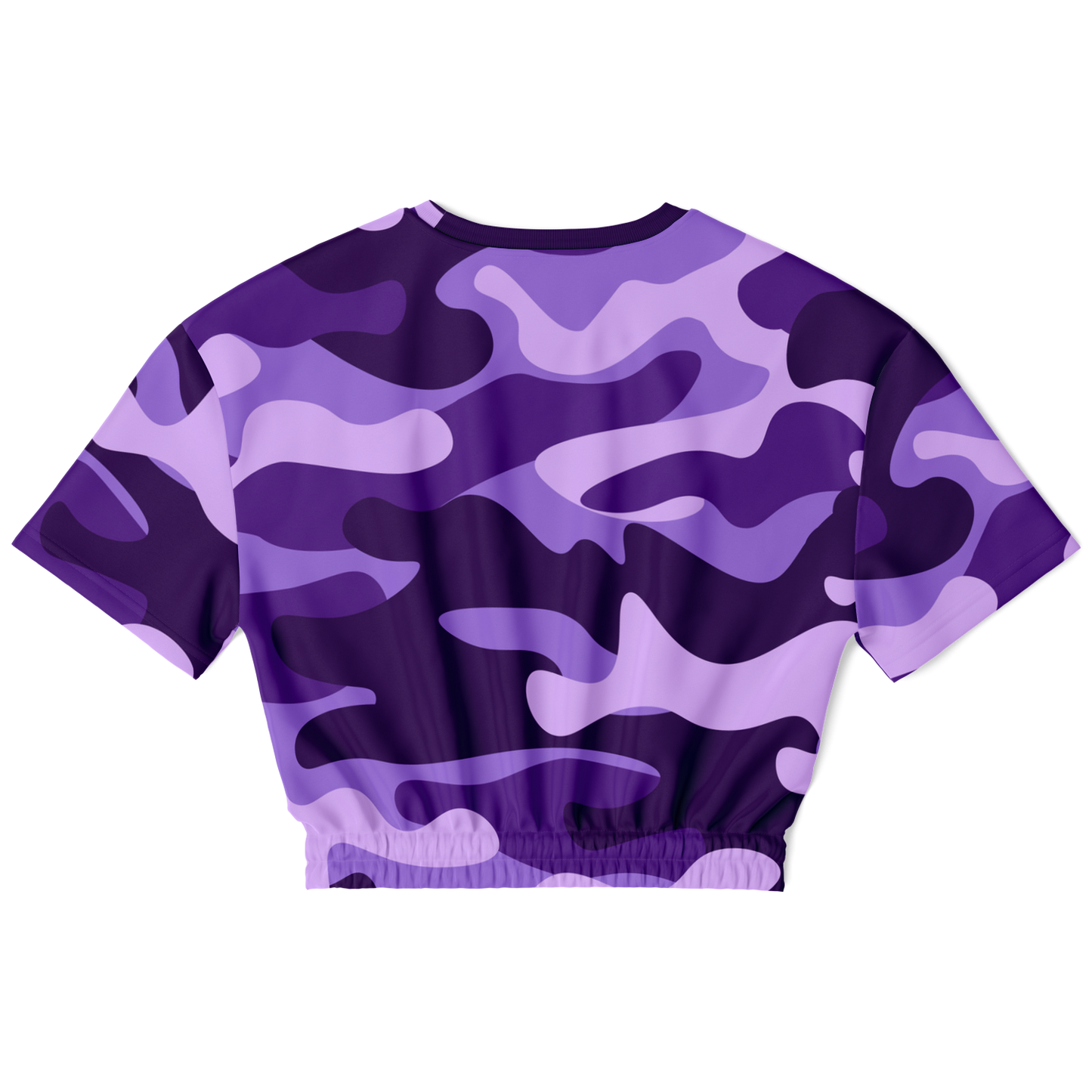 Camo Crop Top Sweatshirt | Purple, Blue & Mauve Camouflage