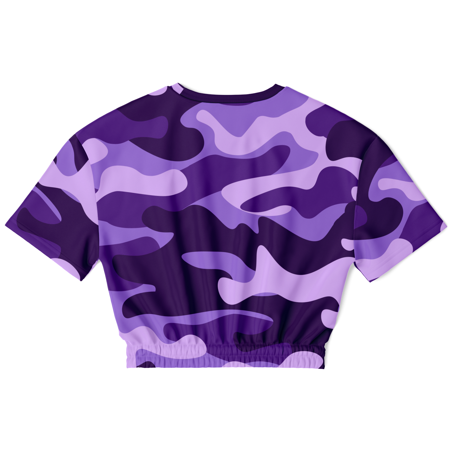 Camo Crop Top Sweatshirt | Purple, Blue & Mauve Camouflage